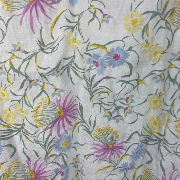 Joie 100% Linen Sleeveless Ditsy Floral Tiered Babydoll Mini Dress Size XS - Picture 2 of 5